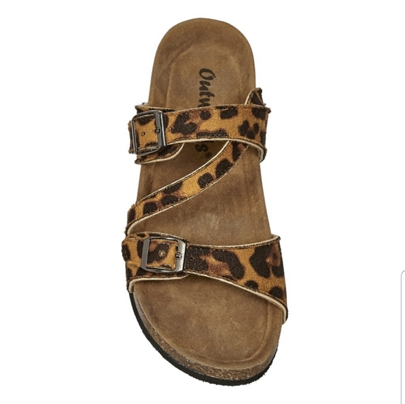 Stylish Leopard print footbed slide sandals - Picture 3 of 8